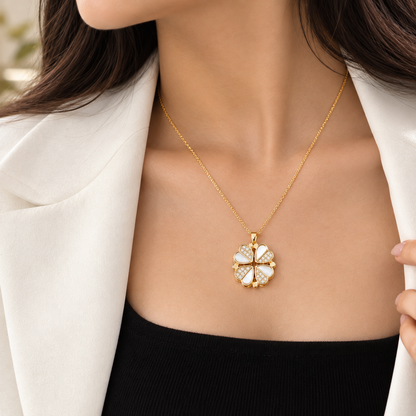 Luxury Four Leaf Clover Pendant Necklace