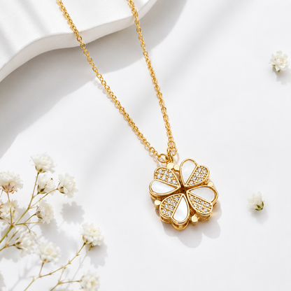 Luxury Four Leaf Clover Pendant Necklace