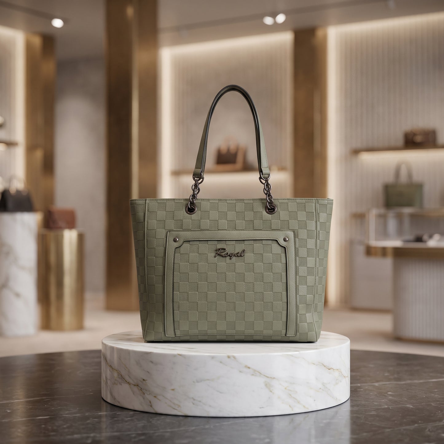 Ridged Texture Shoulder Bag