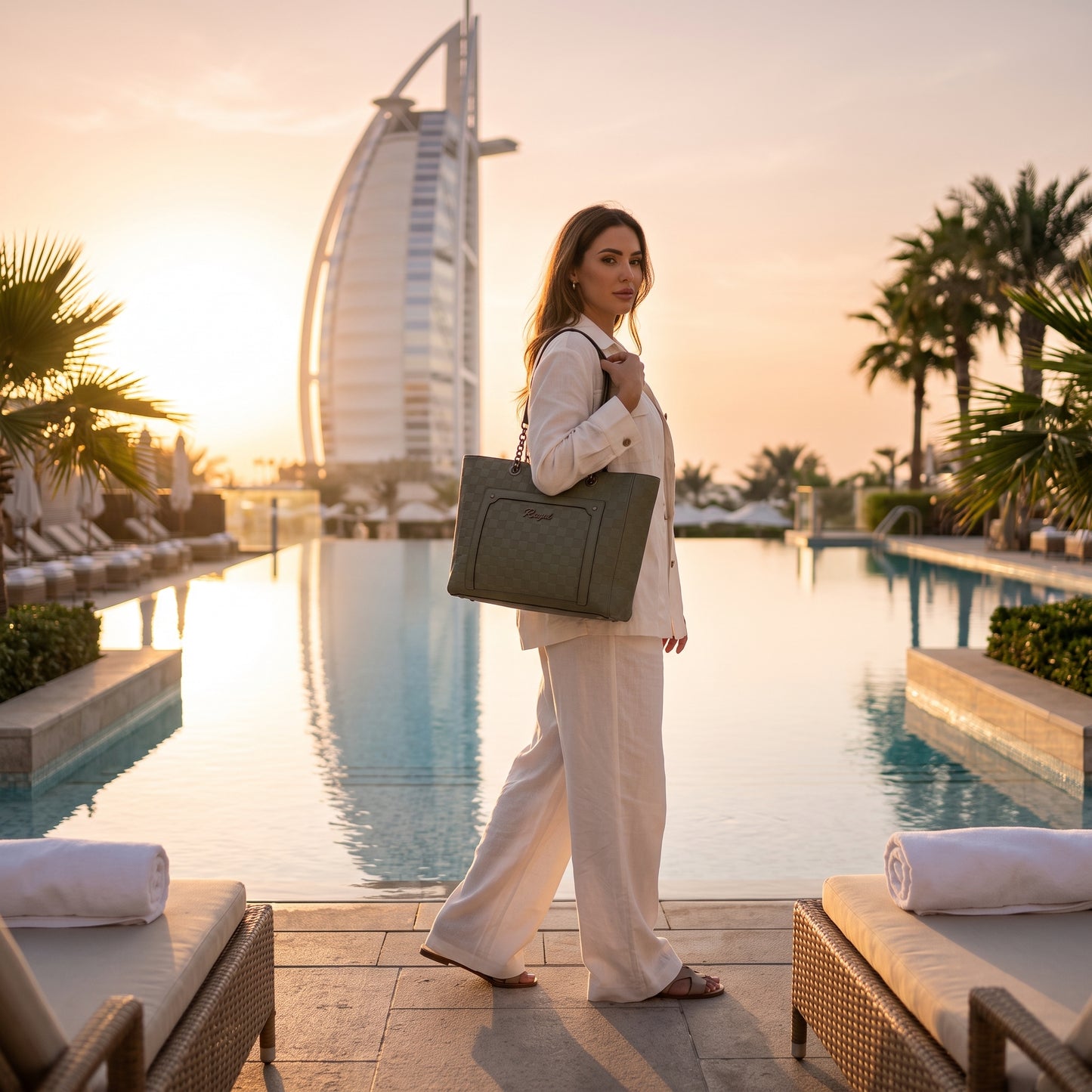 Ridged Texture Shoulder Bag